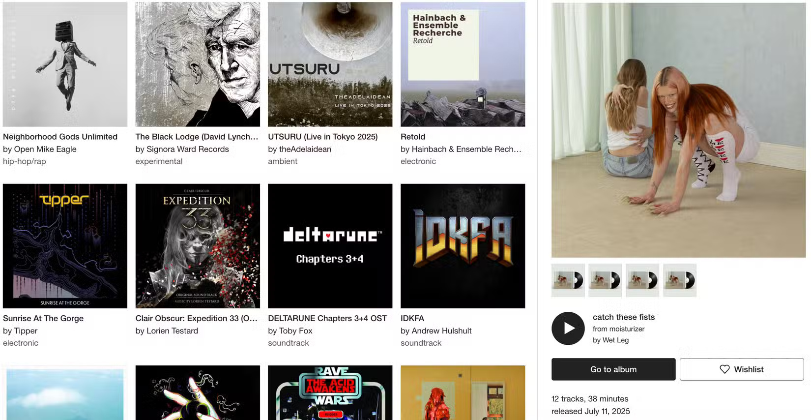 Screenshot 1 của Bandcamp