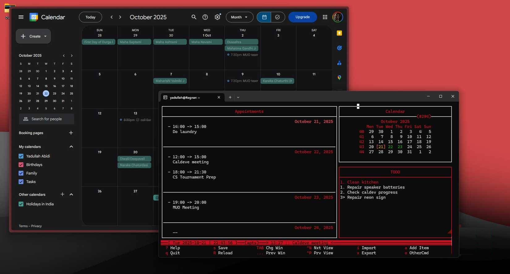 Screenshot 8 của Calcurse