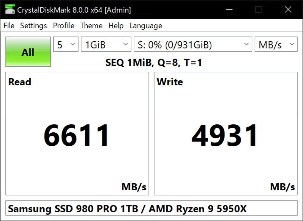 Screenshot 2 của CrystalDiskMark