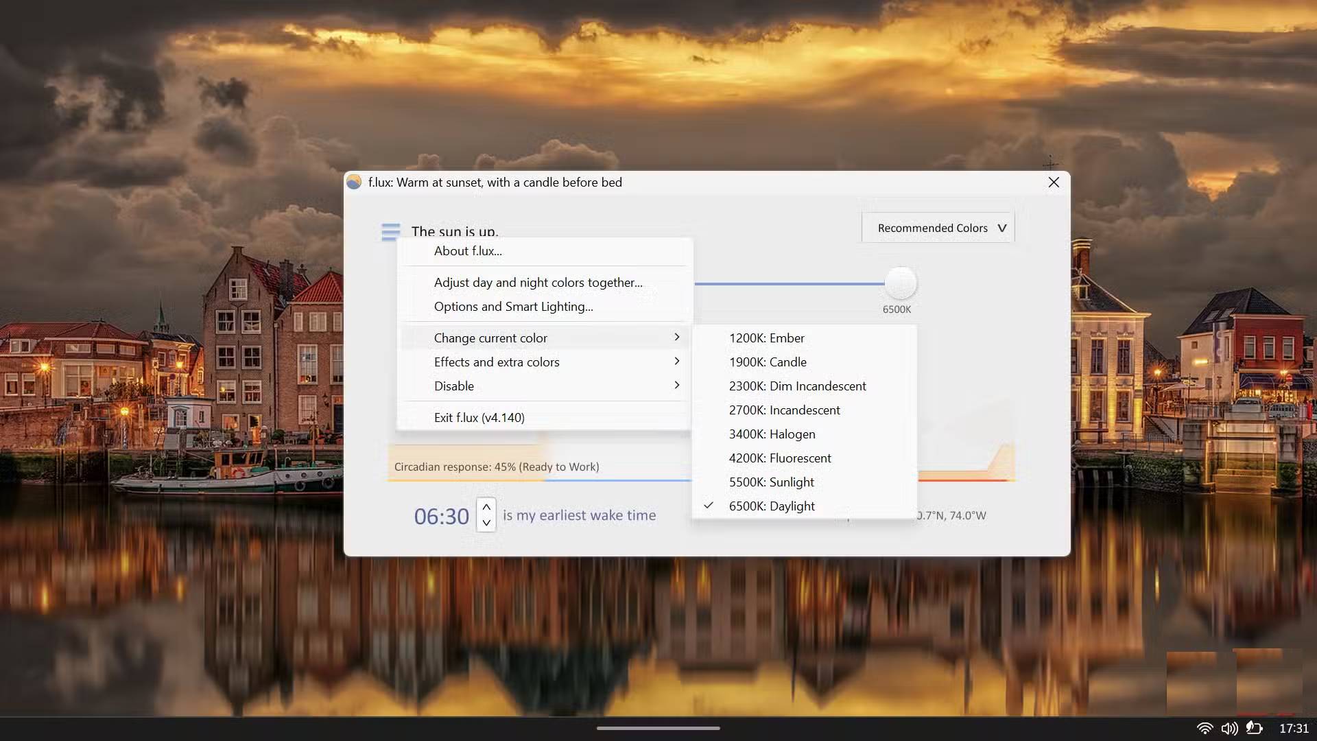 Screenshot 5 của f.lux