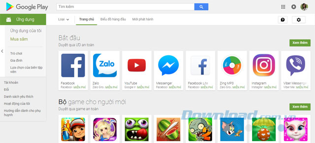 Screenshot 1 của Google Play Store APK (Android TV)49.2.23Cài đặt CH Play trên TV thông minh