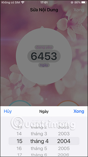 Screenshot 3 của inlove - Đếm Ngày Yêu