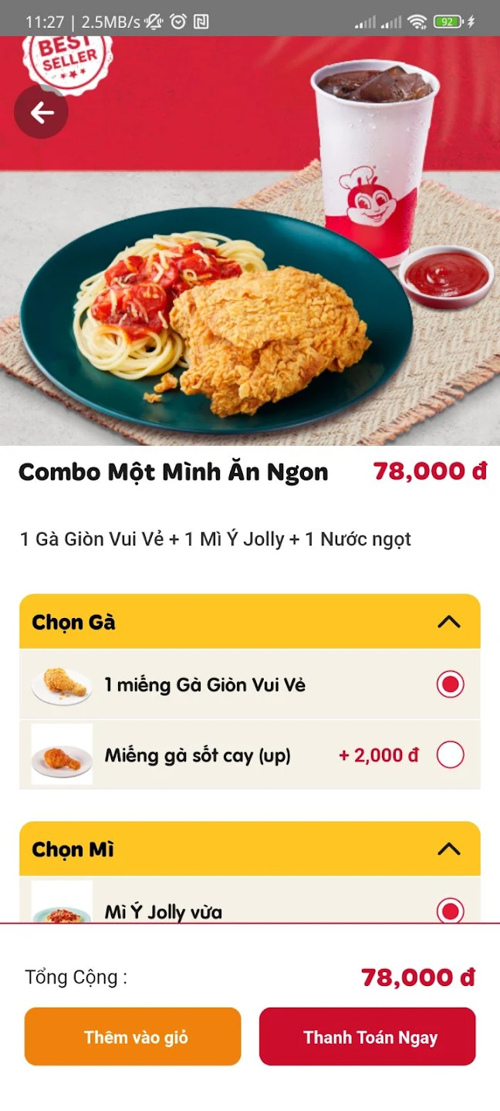 Screenshot 4 của Jollibee Vietnam