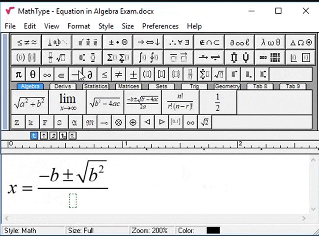 Screenshot 1 của MathType
