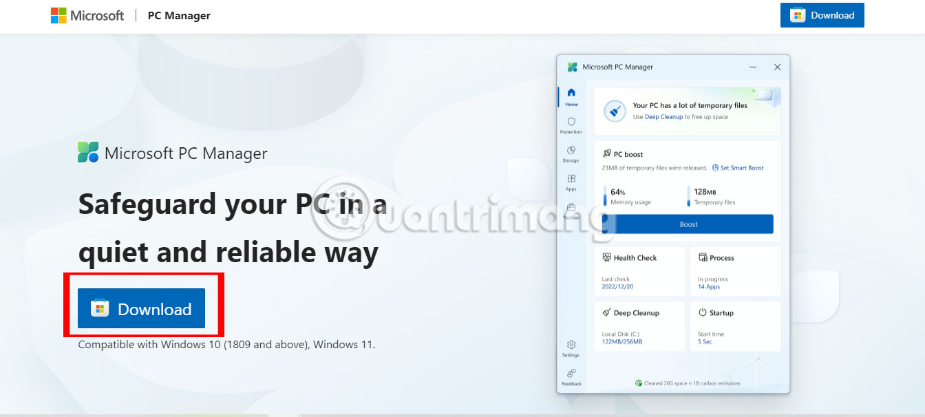 Screenshot 1 của Microsoft PC Manager