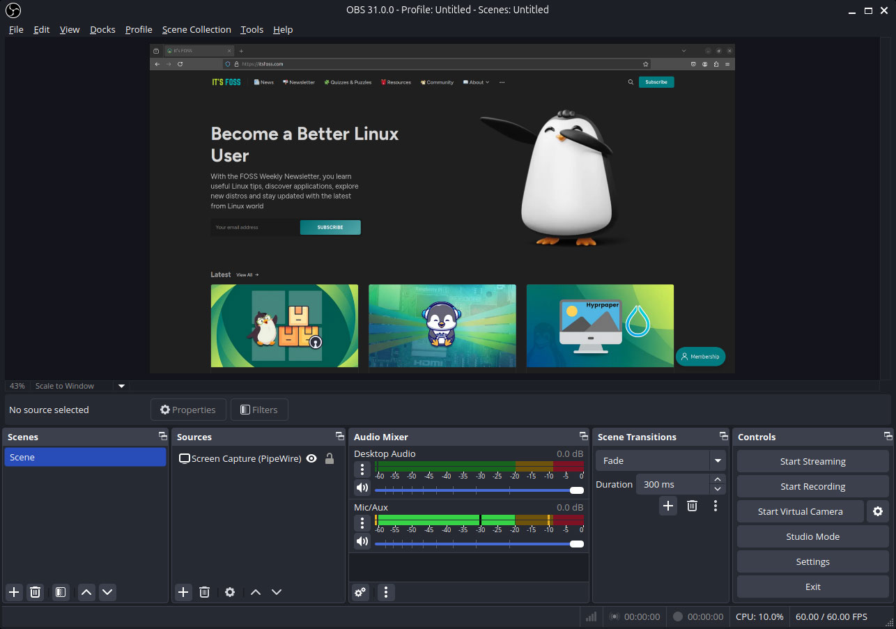 Screenshot 5 của OBS Studio31.1.2