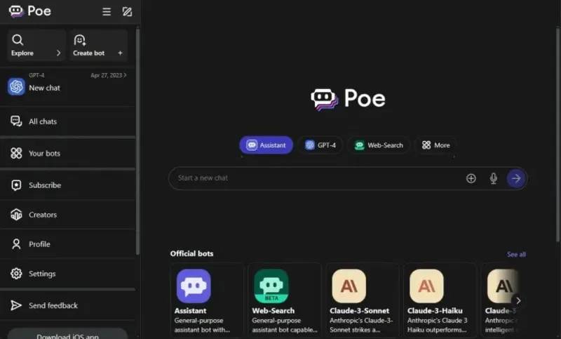 Screenshot 3 của Poe AI