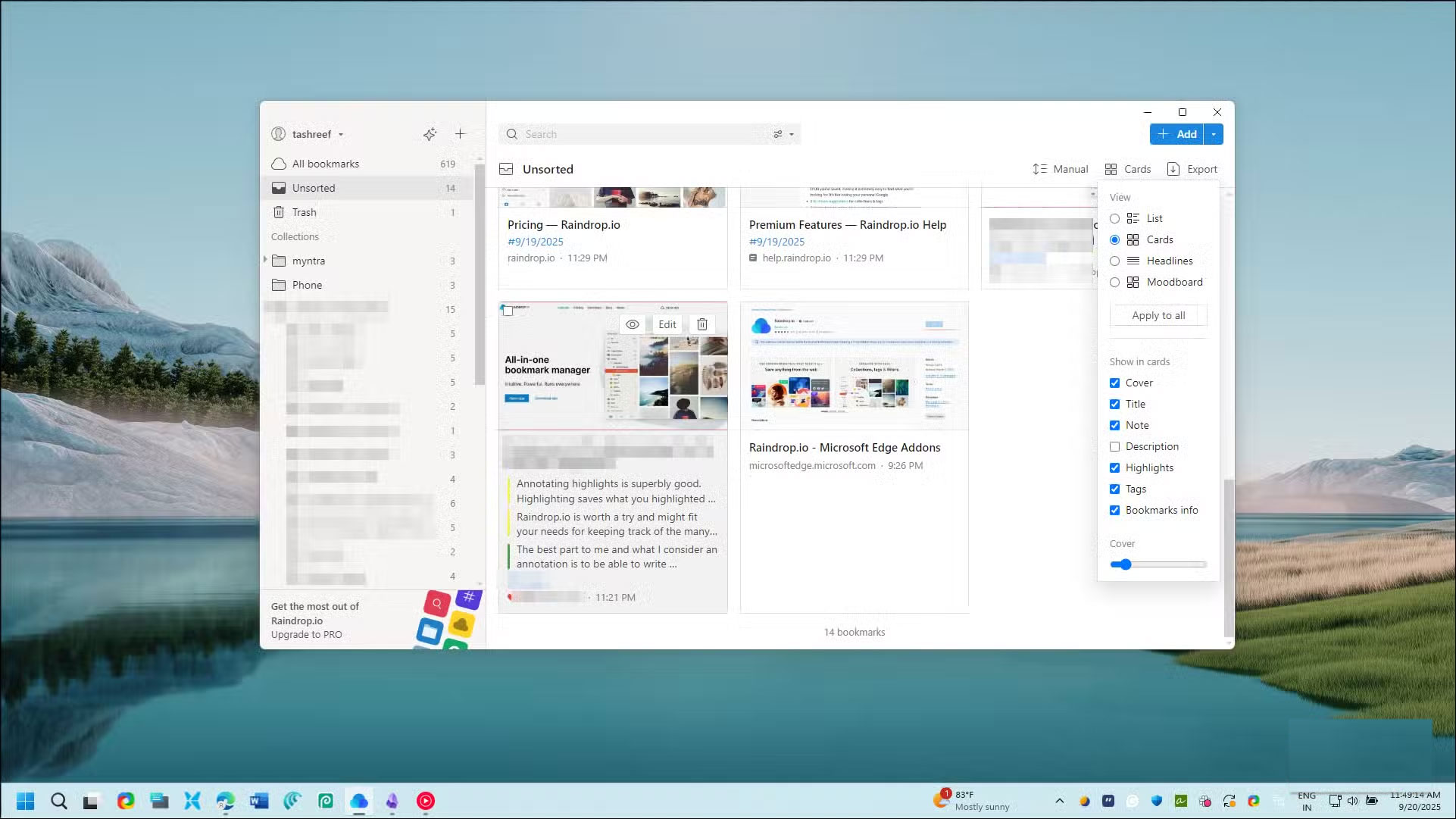 Screenshot 3 của Raindrop.io